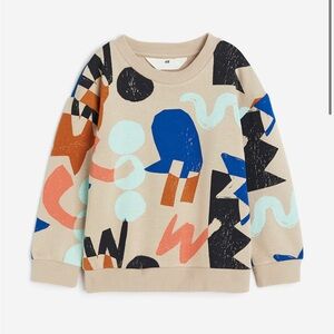 SOLD H&M Kid’s Sweatshirt - Light beige/Patterned